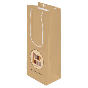 Modern Promotional Company Business Logo Template Wine Gift Bag