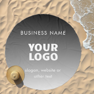 Modern Promotional Logo & Text Editable Color Beach Towel