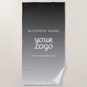 Modern Promotional Logo & Text Editable Color Beach Towel