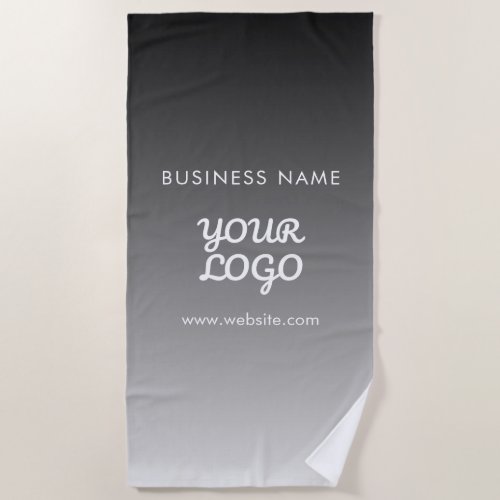 Modern Promotional Logo  Text  Editable Color Beach Towel