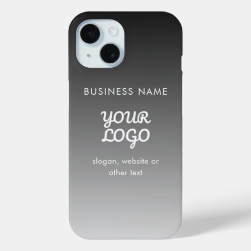 Modern Promotional Logo  Text  Editable Color iPhone 15 Case