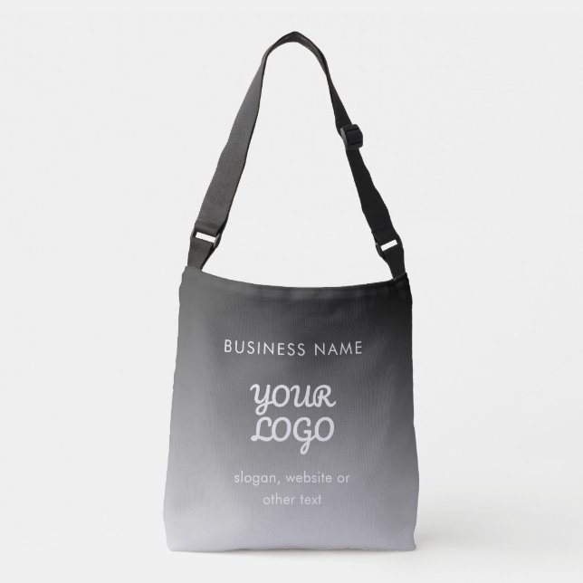 Modern Promotional Logo & Text | Editable Color Crossbody Bag (Front)