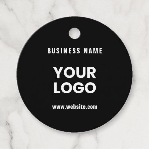 Modern Promotional Logo  Text  Editable Color Favor Tags