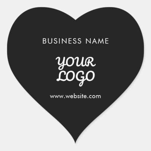 Modern Promotional Logo  Text  Editable Color Heart Sticker