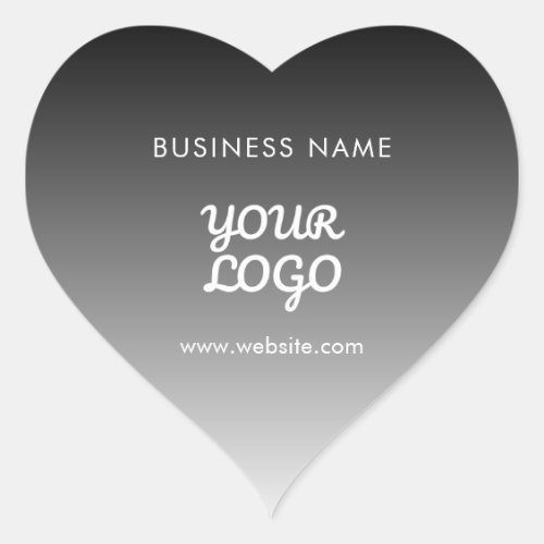Modern Promotional Logo  Text  Editable Color Heart Sticker