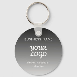 Modern Promotional Logo & Text Editable Color Keychain