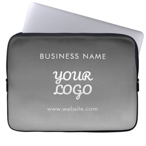 Modern Promotional Logo  Text  Editable Color Laptop Sleeve