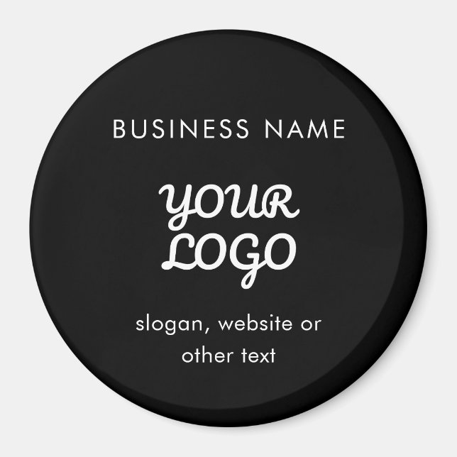 Modern Promotional Logo & Text | Editable Color Magnet (Front)