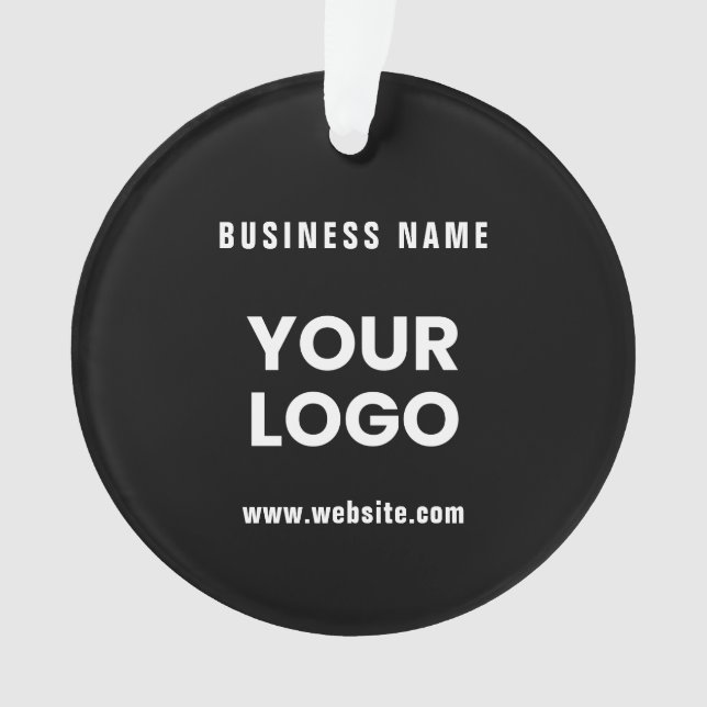 Modern Promotional Logo & Text | Editable Color Ornament (Front)