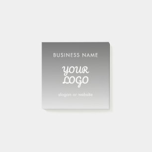Modern Promotional Logo & Text Editable Color Post-it Notes