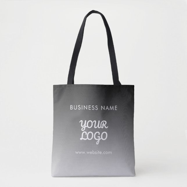 Modern Promotional Logo & Text | Editable Color Tote Bag (Front)