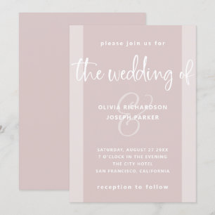 Modern Proposal Blush and Pink Wedding Invitation