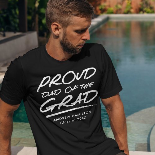 Modern Proud Dad of the Grad T_Shirt