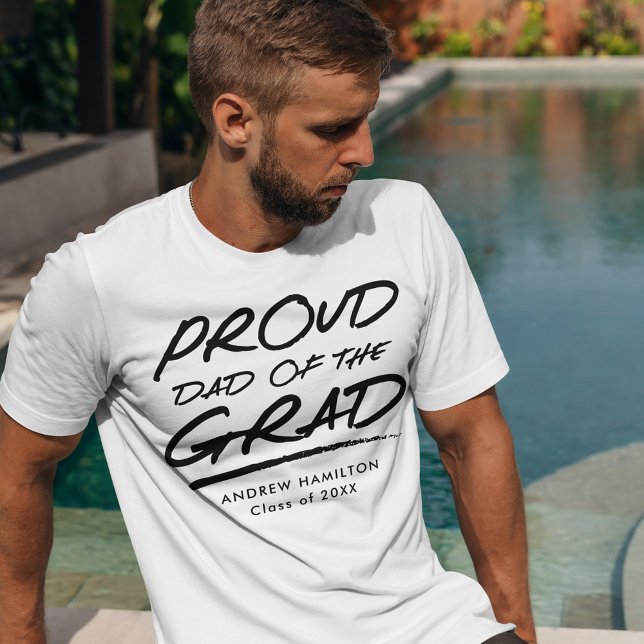 Modern Proud Dad of the Grad T-Shirt (Creator Uploaded)