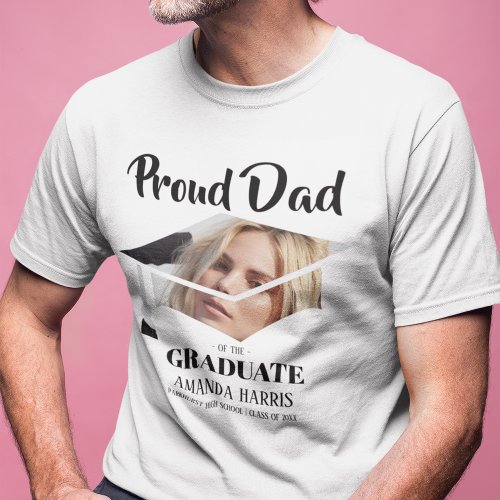 Modern Proud Dad Of The Graduate  Photo T_Shirt