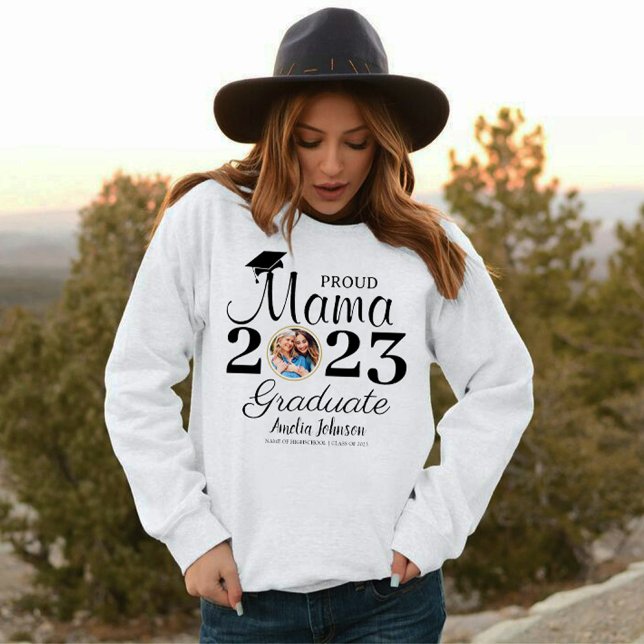 Modern Proud Mama | 1 Photo Graduation T-Shirt (Modern Proud Mama | 1 Photo Graduation T-Shirt)