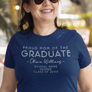 Modern Proud Mom of the Graduate Tri-Blend Shirt