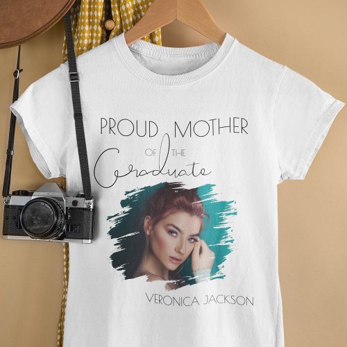 Modern Proud Mother Of The Graduate  Photo T_Shirt