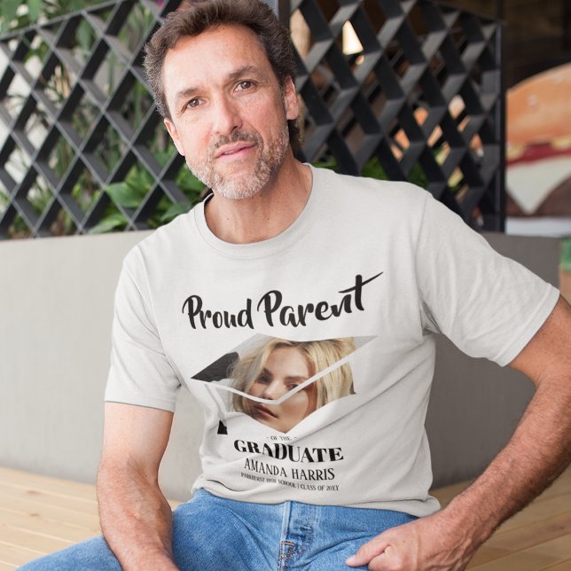 Modern Proud Parent | Graduate | Photo T-Shirt (Creator Uploaded)