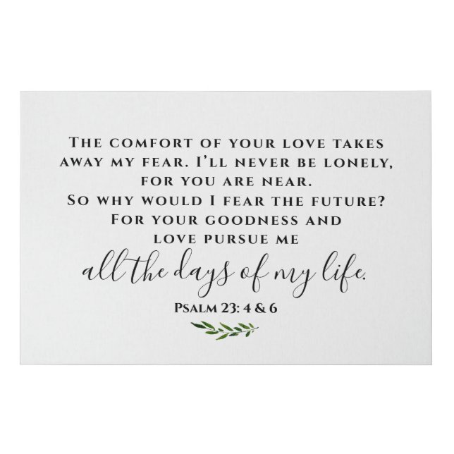 Modern Psalm 23 Bible Art Canvas (Front)
