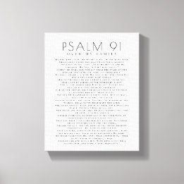 Modern Psalm 91 Over My Family Christian Canvas Print