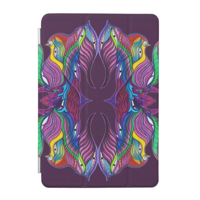 Modern psychedelic mandala iPad mini cover (Front)