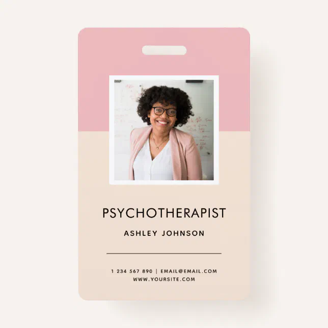 Modern Psychotherapist Counselor Photo Name Tag ID Badge Zazzle modern-psychotherapist-counselor-photo-name-tag-id-badge-zazzle