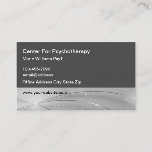 Modern Psychotherapist Editable Business Cards