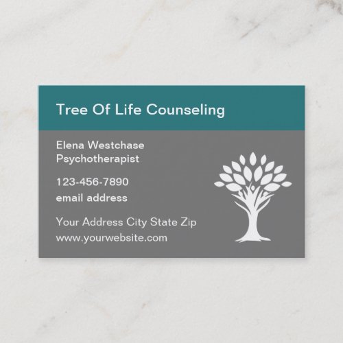 Modern Psychotherapist Mental Health Business Card