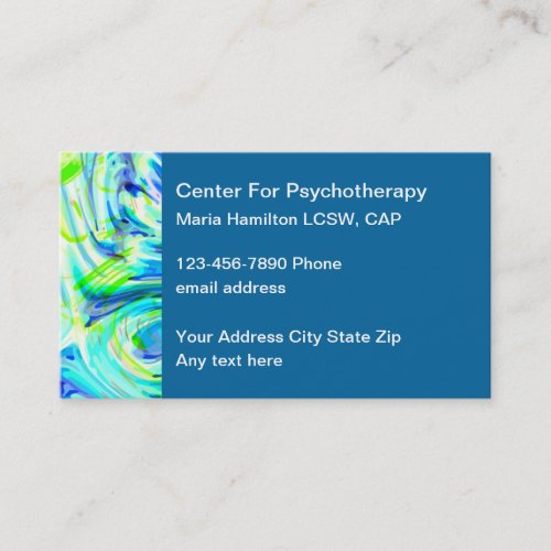 Modern Psychotherapist Mental Health Business Card