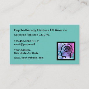 Modern Psychotherapy Mental health Business Card