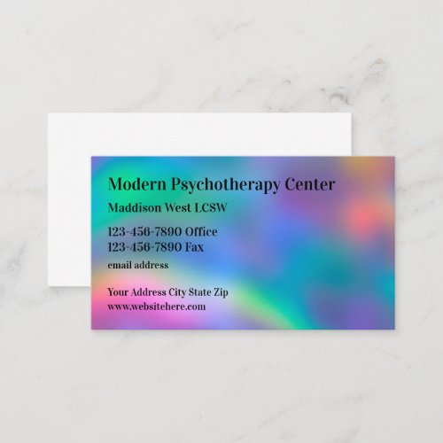 Modern Psychotherapy Mental Health Counselor Business Card