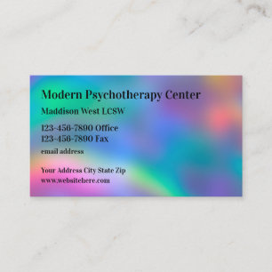 Modern Psychotherapy Mental Health Counselor Business Card