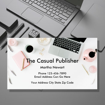 Modern Publisher Businesscards Business Card by Luckyturtle at Zazzle