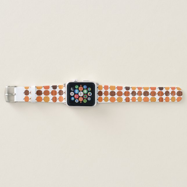 Modern Pumpkin Design Apple Watch Band (Front)