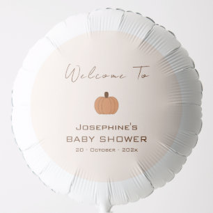 Modern Pumpkin Gender Neutral Baby Shower Balloon