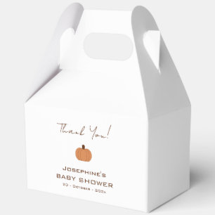 Modern Pumpkin Gender Neutral Baby Shower Favor Boxes