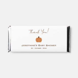 Modern Pumpkin Gender Neutral Baby Shower Hershey Bar Favors