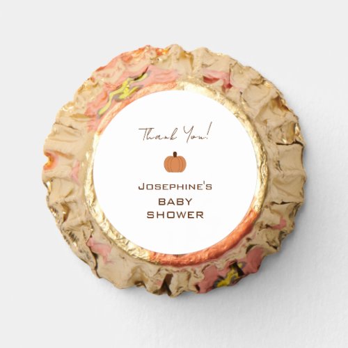 Modern Pumpkin Gender Neutral Baby Shower Reese's Peanut Butter Cups