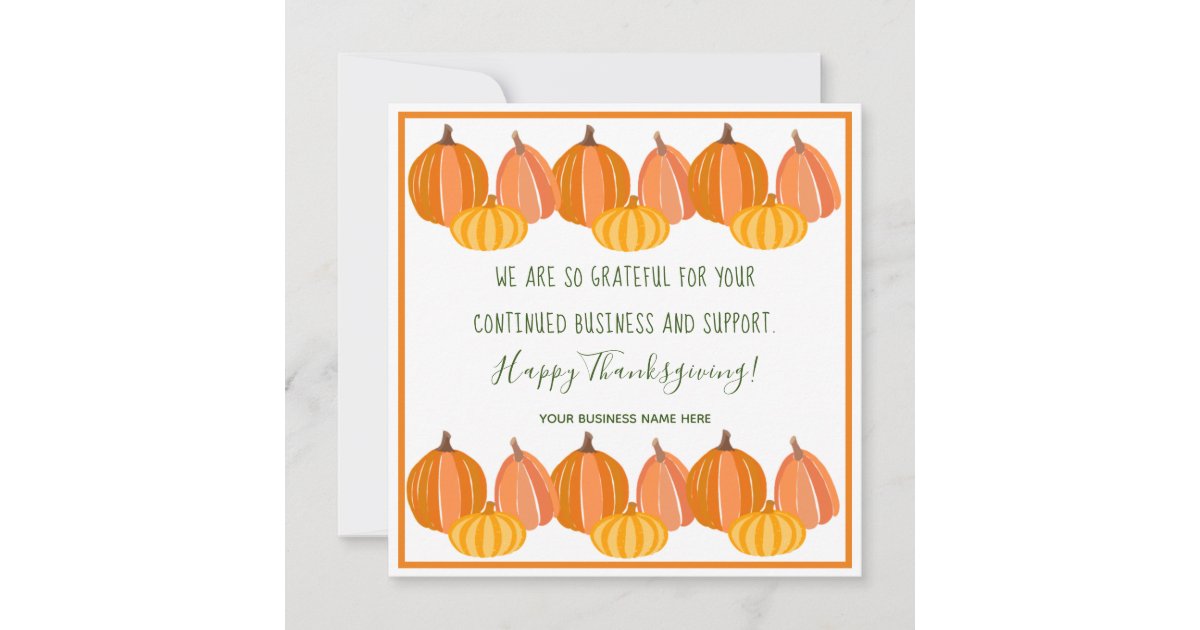 Modern Pumpkin Happy Thanksgiving Holiday Card | Zazzle