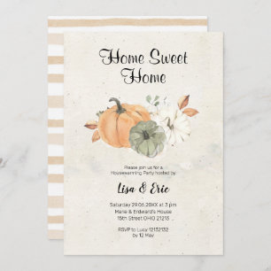 Modern Pumpkin Housewarming Party Invite