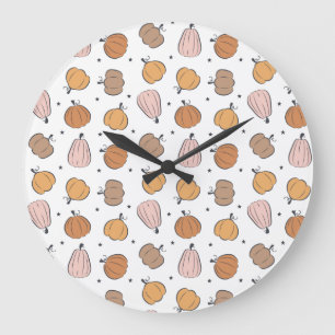 Modern Pumpkin Pattern - Clock