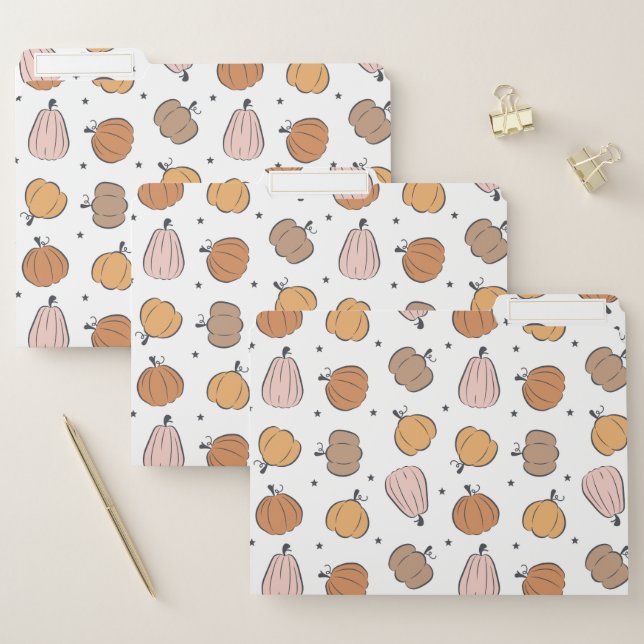 Modern Pumpkin Pattern - File Folder (Set)