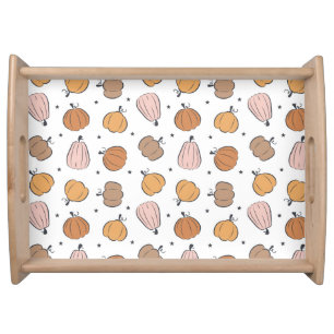 Modern Pumpkin Pattern - Serving Tray