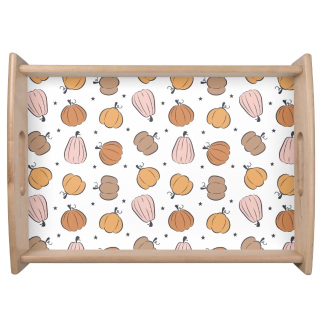 Modern Pumpkin Pattern - Serving Tray (Front)