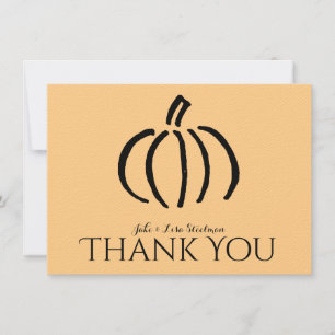 Modern Pumpkin Personalized Thank You Notes