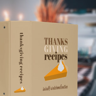 Modern Pumpkin Pie Thanksgiving Recipe Binder