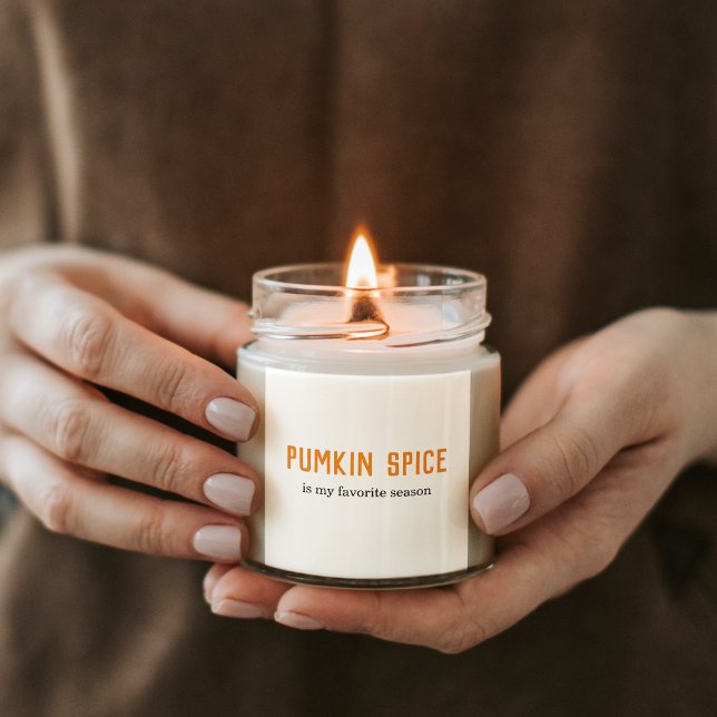 Modern Pumpkin Spice Is My Favorite Season Quote Square Sticker (Creator Uploaded)