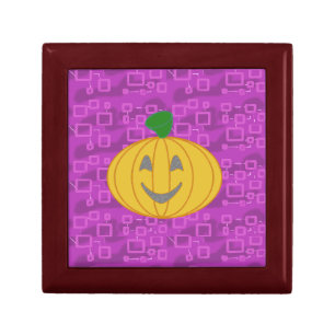 Modern Pumpkin Wooden Jewelry Keepsake Box