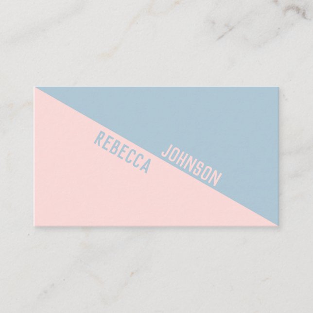 Modern Punchy Pastel Duotone - Business Card (Front)